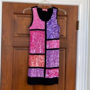 Haven Girl jersey style sequined tank dress.